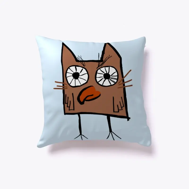 Shifty Owl Throw Pillow